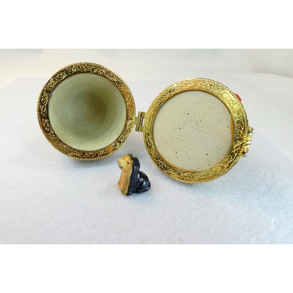 Valentine Teddy Bear Heart TRINKET  TREASURE BOX with Trinket Dog Gift Box - Picture 3 of 5